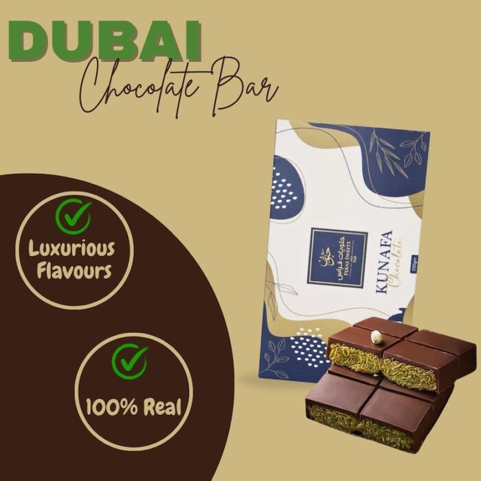 Kunafa Viral Dubai Chocolate Bar - 6 Pieces Gift Box